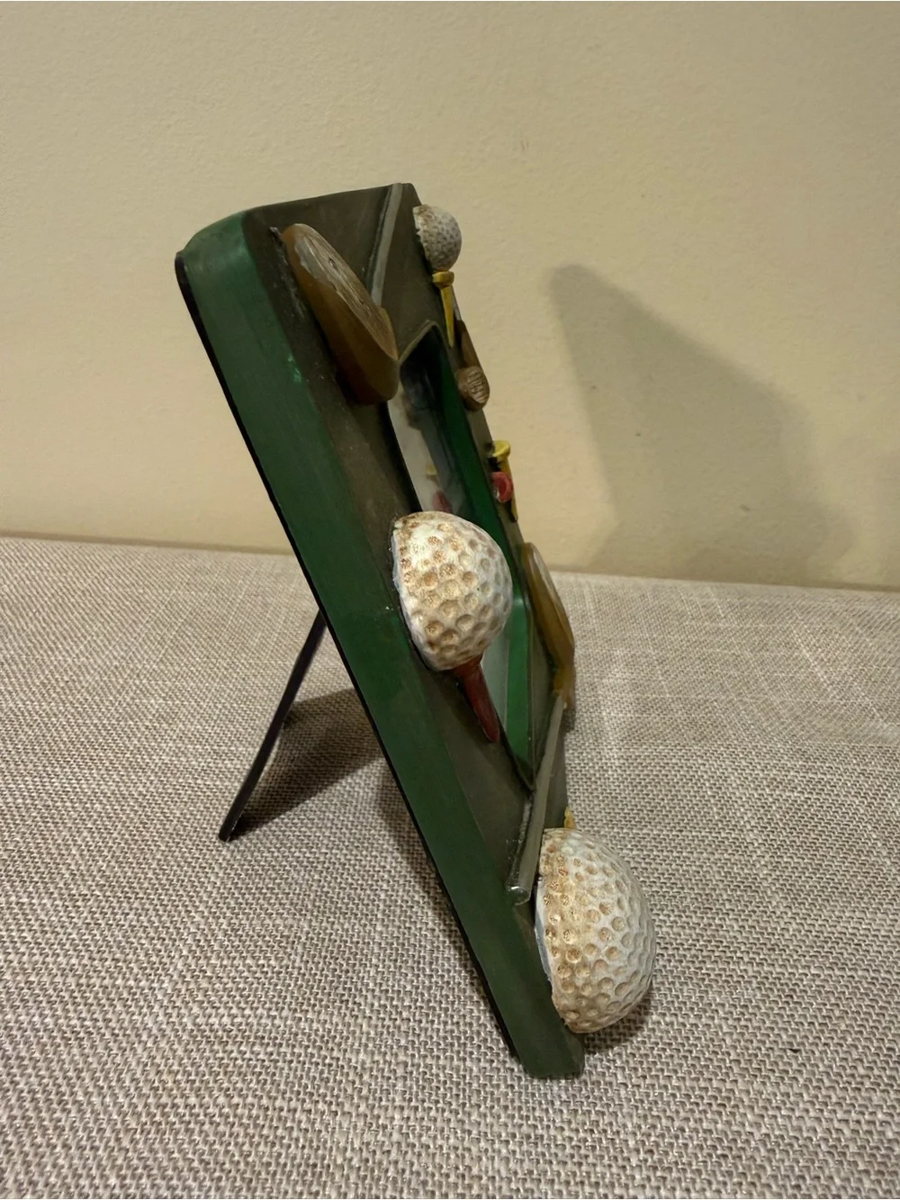 Dax / Connoisseur Frames Golf Photo Frame 4x4 Green Resin Clubs Balls⁠